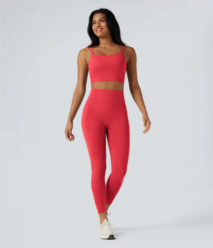 Halara UltraSculpt™ Double Straps Twisted Backless Cropped Yoga Tank Top
