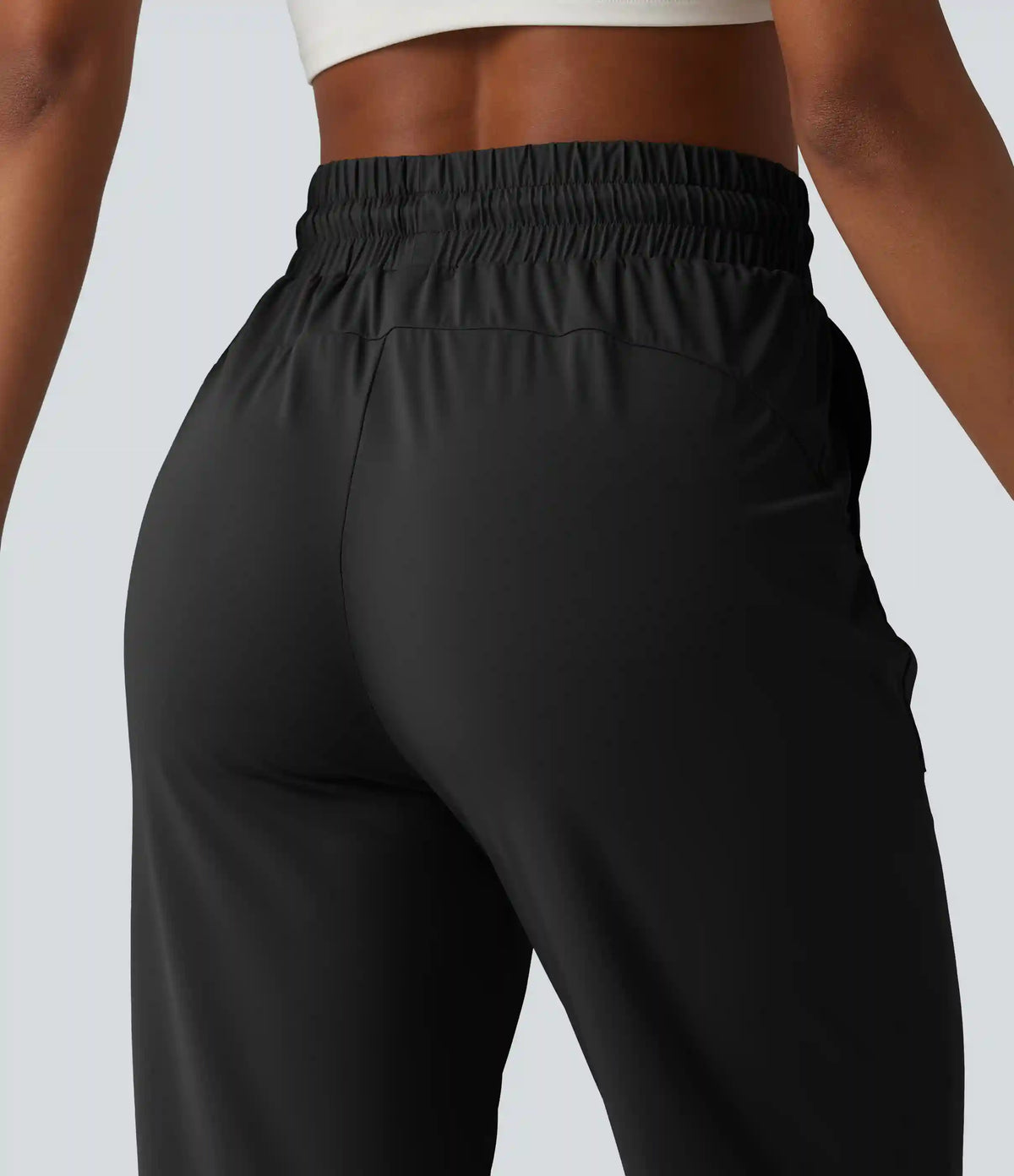 High Waisted Drawstring InstantCool Workout Joggers with Pockets-UPF50+