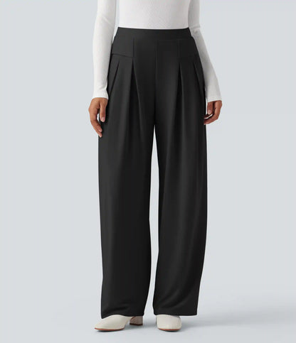 High Waisted Work Wide Leg Pants with Pockets