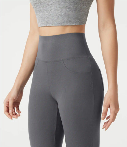High Waisted Bootcut Casual Pants with Pockets