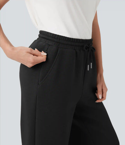 SpacerTek™ Mid Rise Drawstring Casual Joggers with Pockets