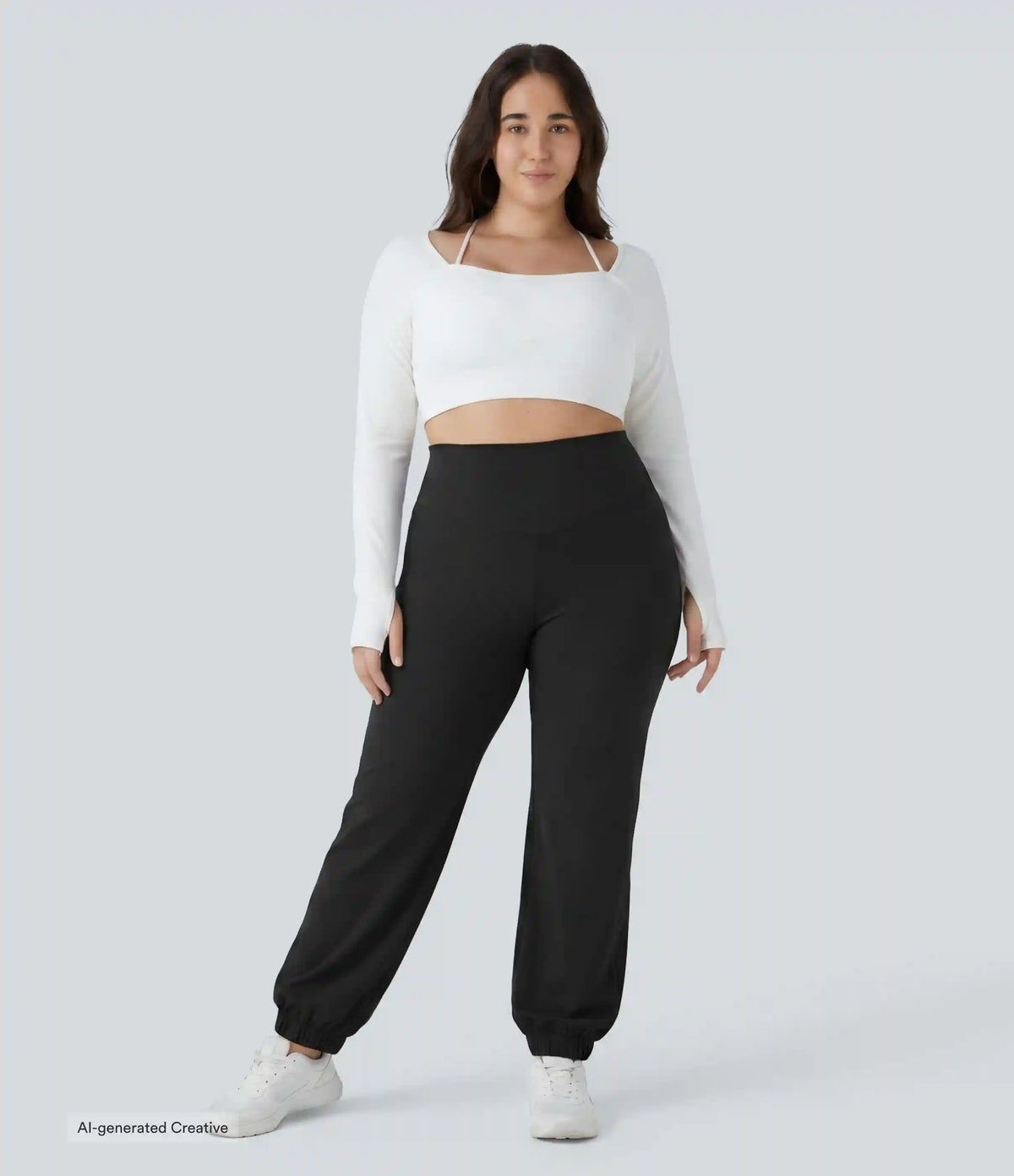 Plus Size SoftlyZero™ High Waisted Tummy Control Dance Balloon Joggers with Pockets