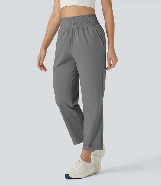 High Waisted Tapered Yoga Pants with Pockets