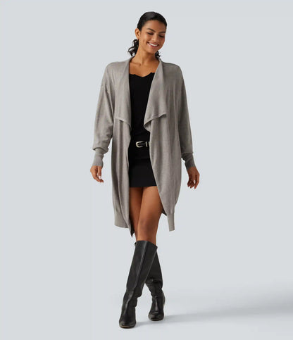 Long Sleeve Open Front Work Cardigan