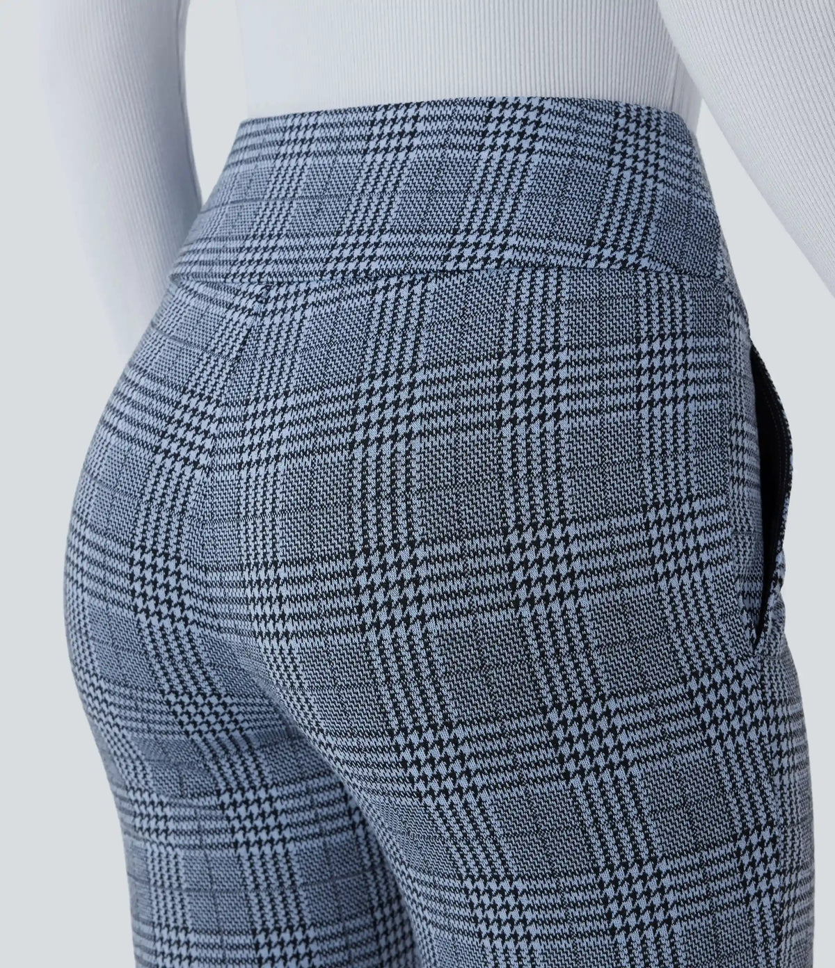 Halara Flex™ High Waisted Houndstooth Plaid Skinny Work Pants with Pockets