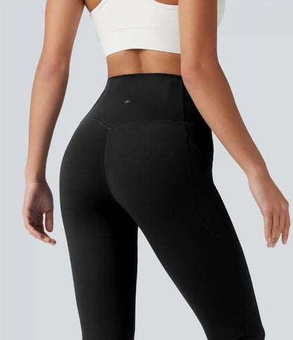 Halara UltraSculpt™ High Waisted Anti-Roll Tummy Control Shaping Workout Pedal Pushers Leggings with Pockets