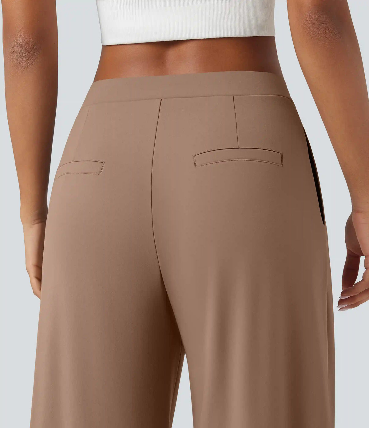 Halara Flex™ DayStretch Asymmetric Mid Rise Barrel Leg Work Pants with Pockets