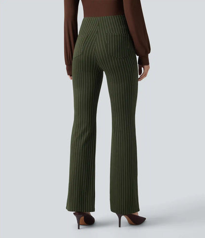 Halara Flex™ High Waisted Striped Work Flare Pants with Pockets