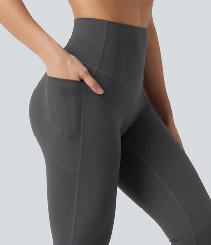 Halara UltraSculpt™ High Waisted Tummy Control Shaping Bootcut Yoga Leggings with Pockets