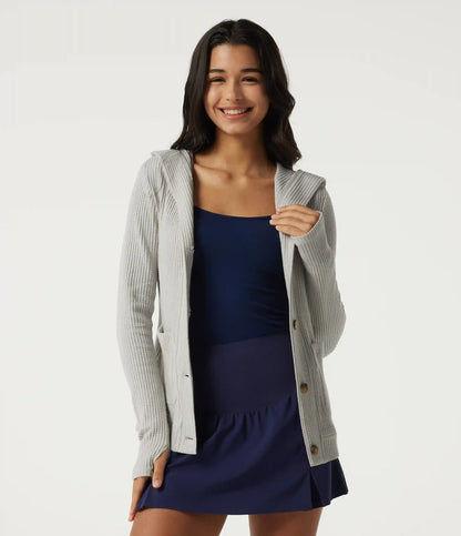 Hooded Long Sleeve Casual Jacket with Pockets