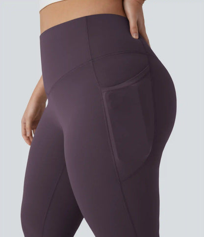 Halara UltraSculpt™ High Waisted Tummy Control Pocket Shaping Yoga Bootcut Plus Size Leggings