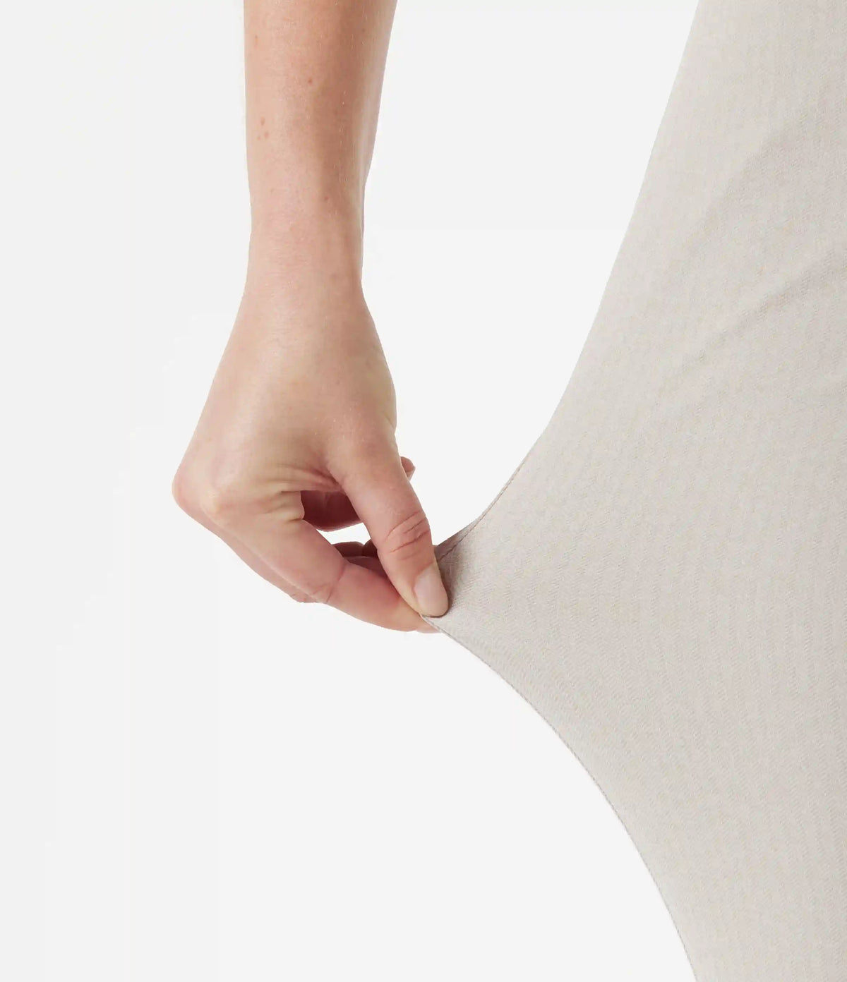 High-waisted Slim Herringbone Golf Capri Pants with Pockets