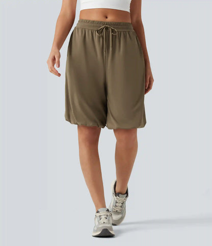 SoftlyZero™Low Rise Drawstring Dance Balloon Shorts with Pockets
