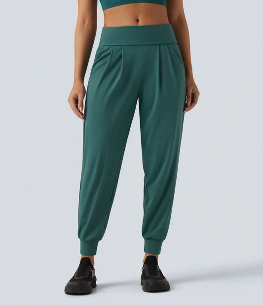 Mid Rise Running Joggers with Pockets