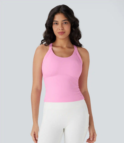 SoftlyZero™ Plush Cut Out Yoga Tank Top DD-F Cups