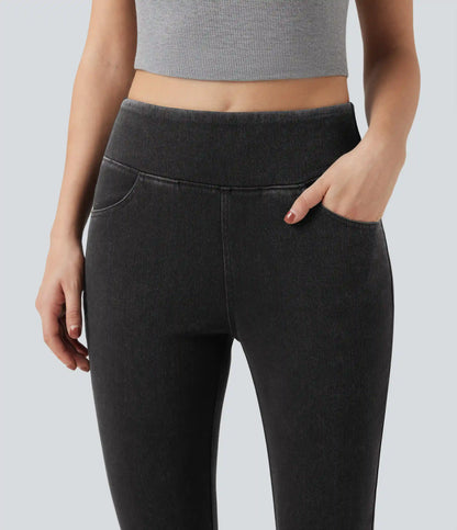 Halara Flex™ High Waisted Tummy Control Butt Lifting Denim Casual Leggings with Pockets