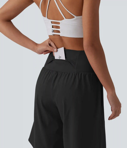 SoftlyZero™ Airy Super High Waisted 2-in-1 InstantCool Yoga Shorts 9" with Pockets
