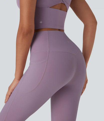 Halara UltraSculpt™ Cool Quick Dry High Waisted Tummy Control Shaping Yoga Leggings with Pockets-UPF50+