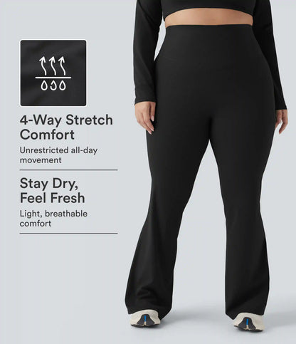 Halara UltraSculpt™ High Waisted Tummy Control Shaping Yoga Flare Plus Size Leggings