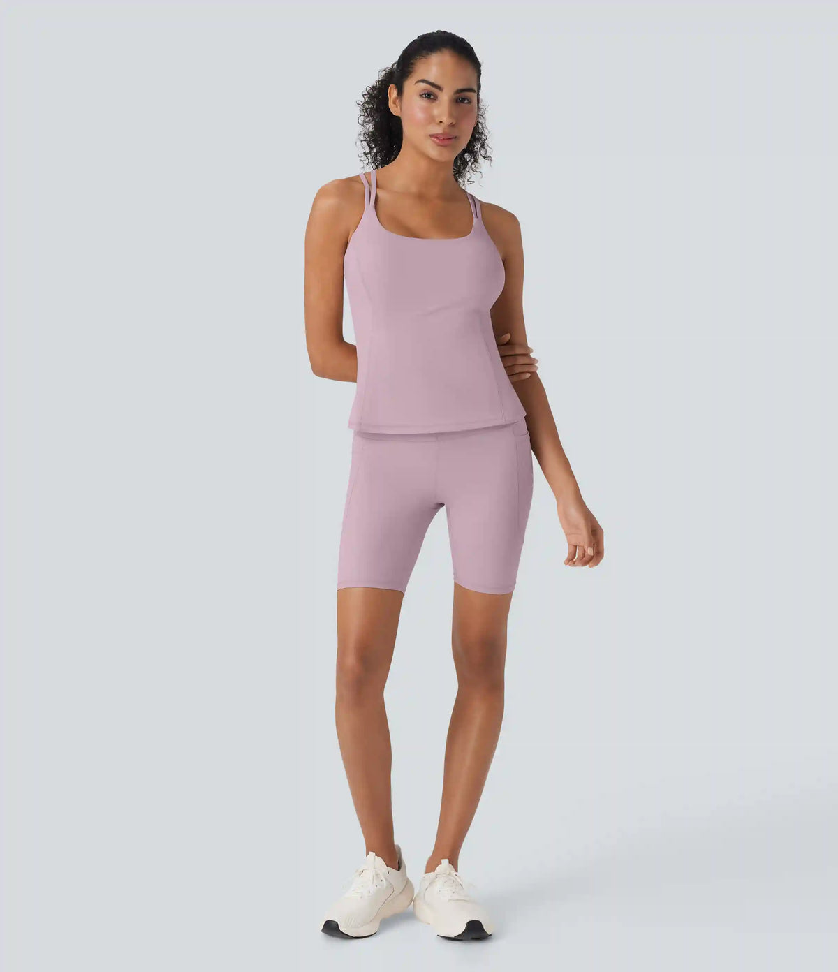 Halara UltraSculpt™ Cool Quick Dry High Waisted Tummy Control Training Biker Shorts 7'' with Pockets-UPF50+
