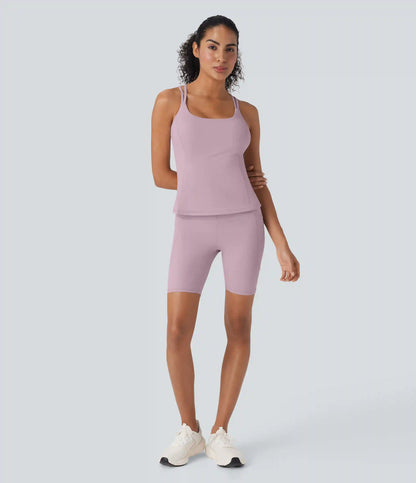 Halara UltraSculpt™ Cool Quick Dry High Waisted Tummy Control Training Biker Shorts 7'' with Pockets-UPF50+
