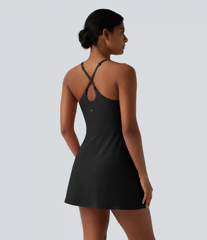 Softlyzero™ Plush Tummy Control Active Dress with Pockets-Easy Peezy Edition
