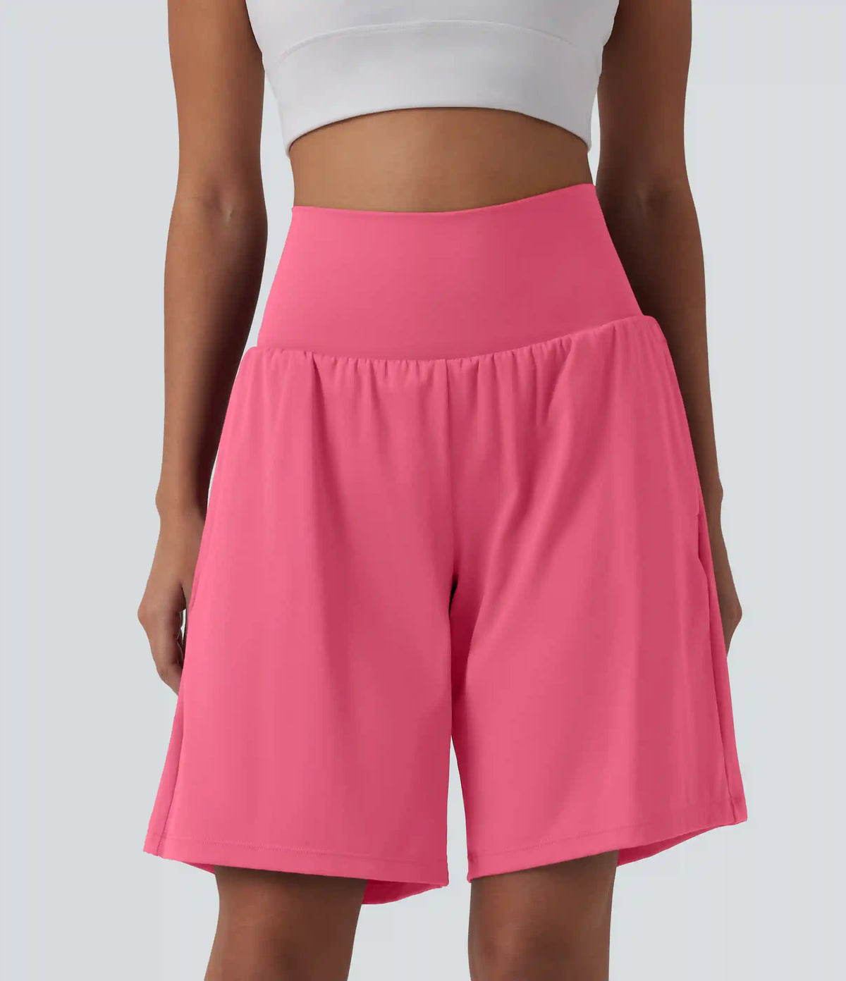 SoftlyZero™ Airy Super High Waisted 2-in-1 InstantCool Yoga Shorts 9" with Pockets