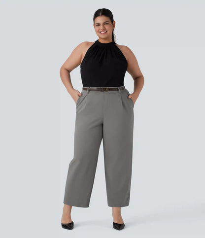 Halara Flex™ DayStretch High Waisted Ankle Length Tapered Work Plus Size Pants with Pockets