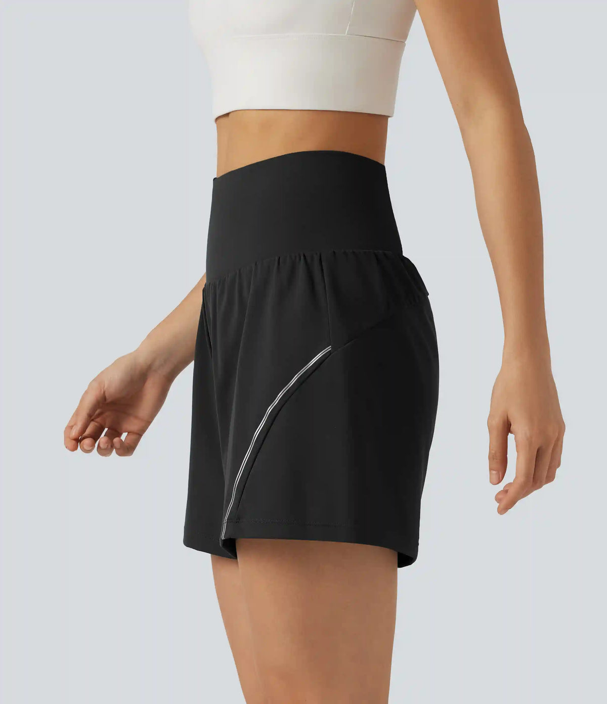 SoftlyZero™ Airy Reflective High Waisted 2-in-1 InstantCool Yoga Shorts 5'' with Pockets