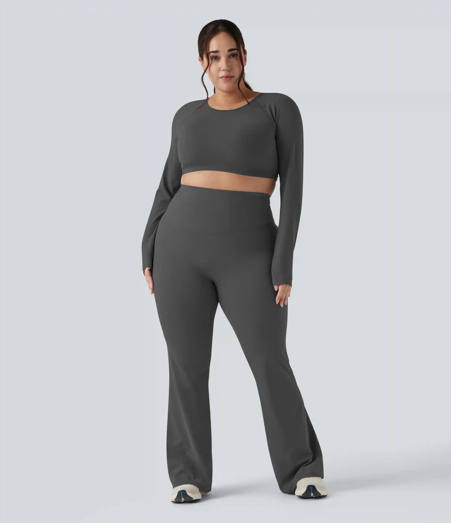 Halara UltraSculpt™ High Waisted Tummy Control Shaping Yoga Flare Plus Size Leggings