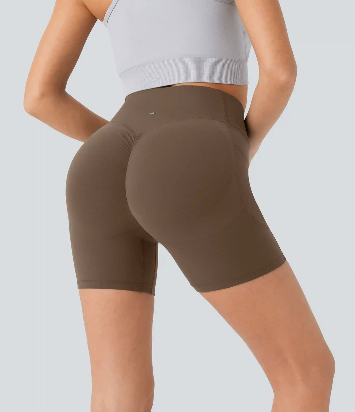 Halara UltraSculpt™ High Waisted Scrunch Butt Lifting Tummy Control Pocket Shaping Workout Biker Shorts 5''