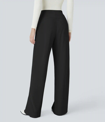 Halara Flex™ High Waisted Body Sculpt Waist-Slimming Pocket Wide Leg Micro Waffle Work Pants
