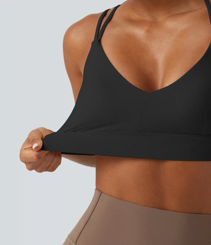 SoftlyZero™ Plush Low Support Built-in Bra Crisscross Yoga Sports Bra
