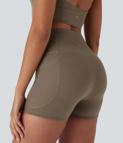 Halara UltraSculpt™ High Waisted Butt Lifting Tummy Control Pocket Shaping Training Biker Shorts 3''