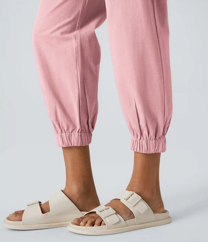 Mid Rise Casual Joggers with Pockets