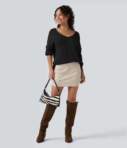 V Neck Long Sleeve Casual Sweater