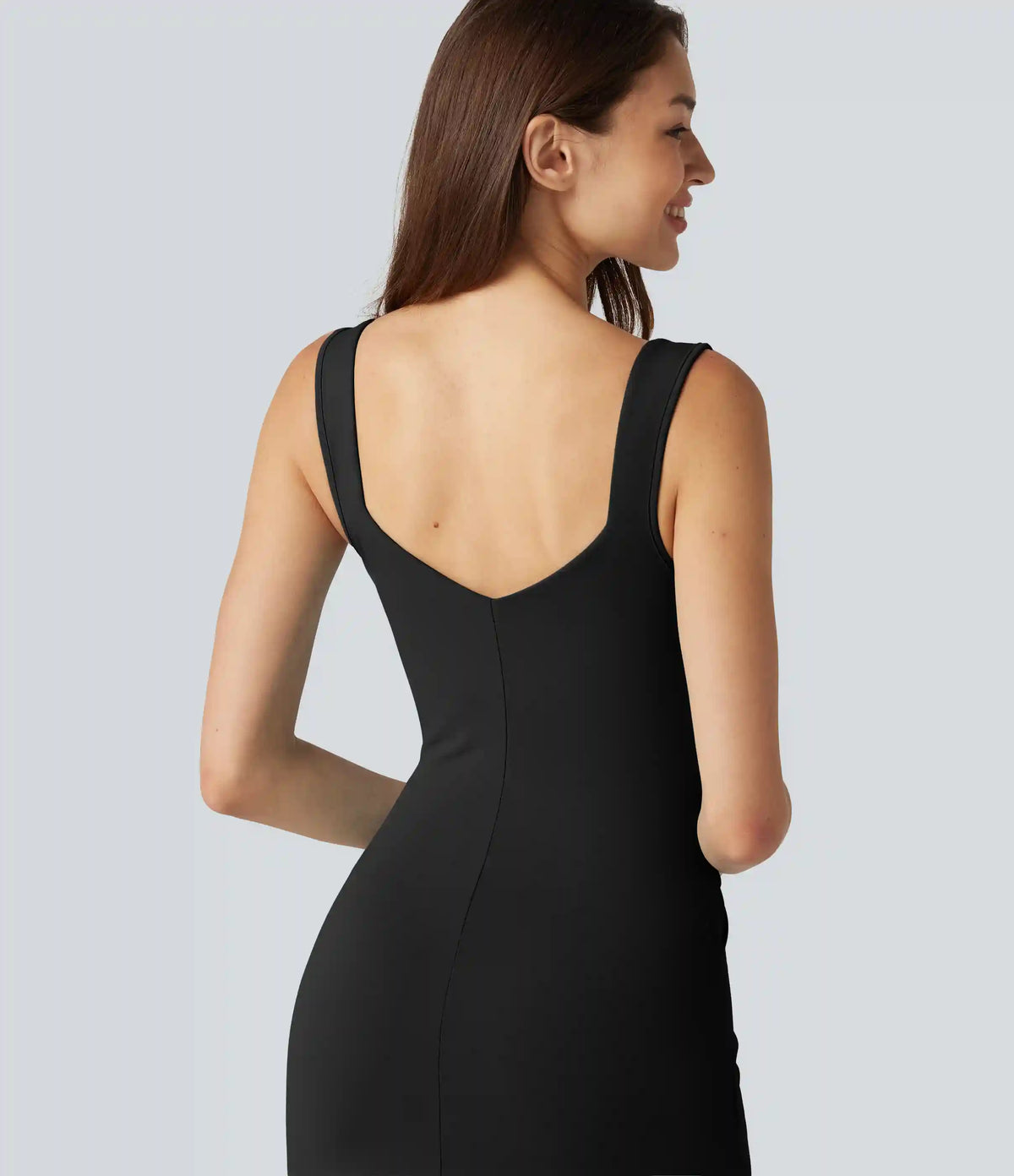 Sweetheart Neck Built-in Bra Bodycon Midi Casual Dress