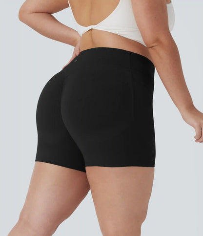Plus Size Halara UltraSculpt™ High Waisted Scrunch Butt Lifting Tummy Control Shaping Training Biker Shorts 5'' with Pockets
