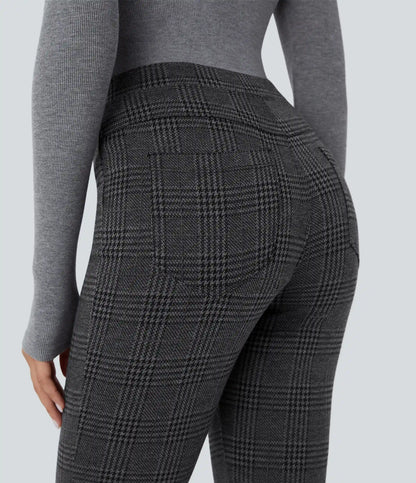 Halara Flex™ High Waisted Pocket Houndstooth Plaid Skinny Work Pants