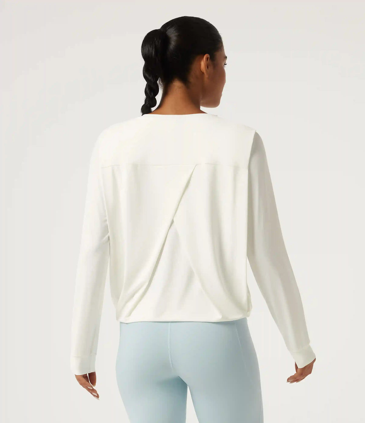 Round Neck InstantCool Quick Dry Long Sleeve Boxy Yoga Sports Top