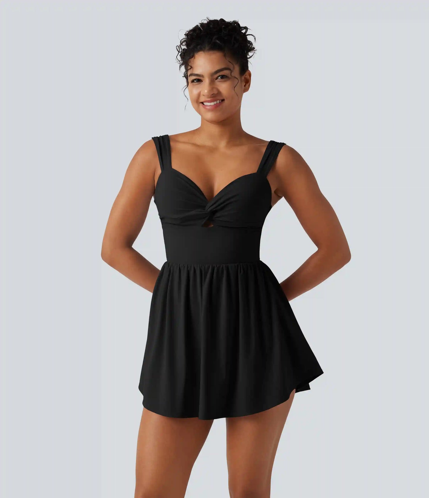 SoftlyZero™ Plush Sweetheart Neck Built-in Bra 2-in-1 Micro Mini Casual Dress with Pocket-Easy Peezy Edition