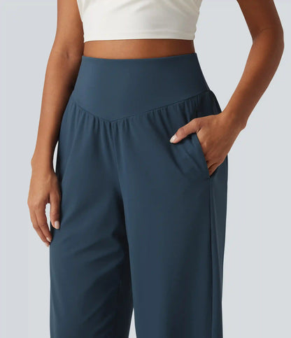 Halara UltraSculpt™ High Waisted Lace Up Yoga Joggers with Pockets
