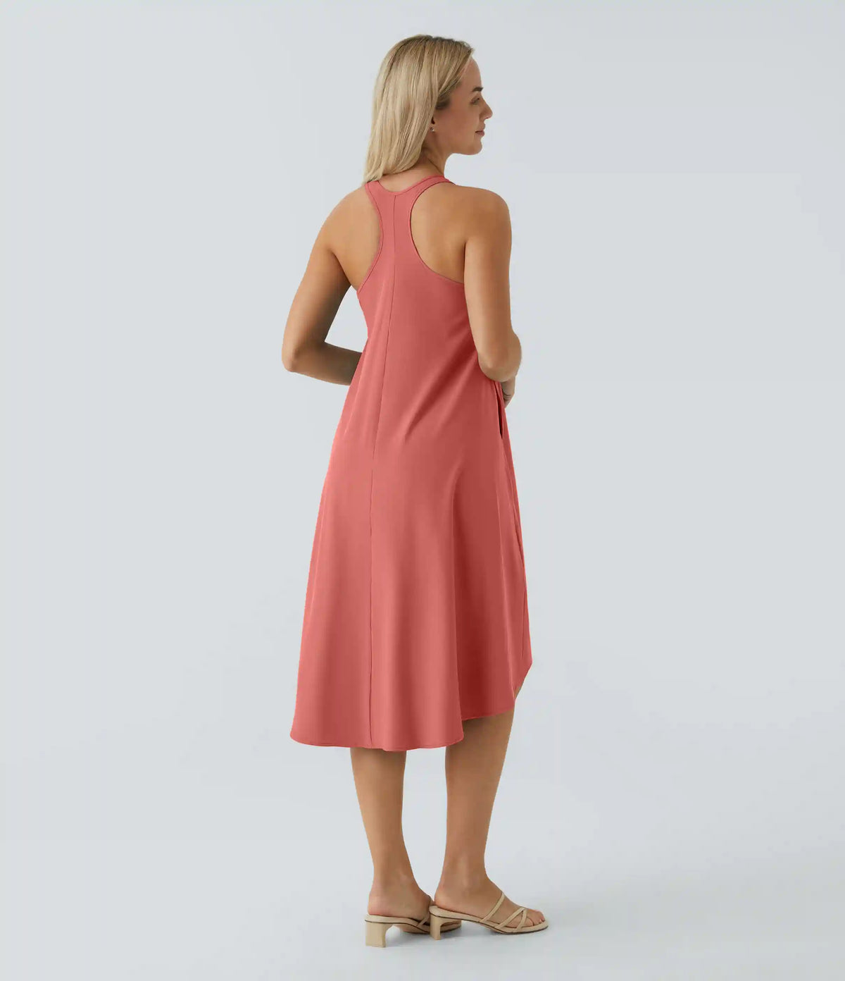 Breezeful™ RacerPocket High Low Flowy Midi Quick Dry Casual Dress