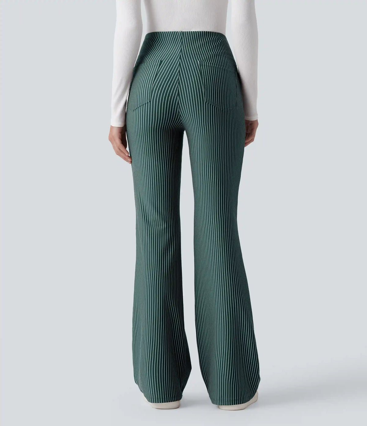 Halara Flex™ High Waisted Striped Work Flare Pants with Pockets