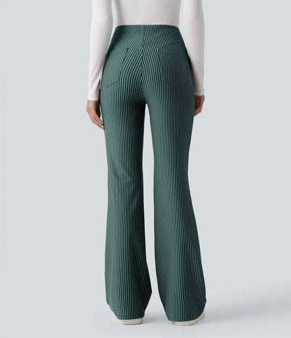 Halara Flex™ High Waisted Striped Work Flare Pants with Pockets