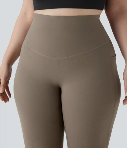 Halara UltraSculpt™ High Waisted Tummy Control Pocket Shaping Yoga Bootcut Plus Size Leggings