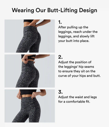 Halara UltraSculpt™ Leopard Print High Waisted Scrunch Butt Lifting Tummy Control Capri Training Leggings with Pockets