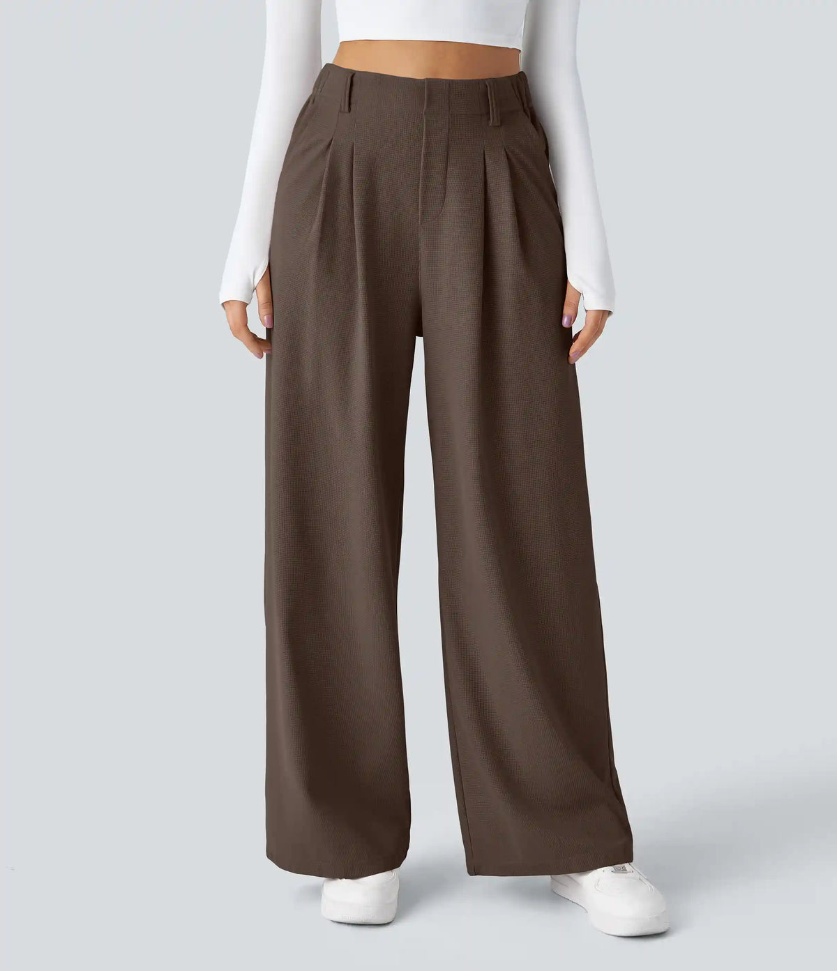 Halara Flex™ High Waisted Pocket Wide Leg Waffle Work Pants