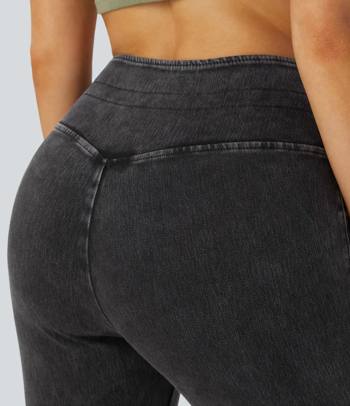 Halara Flex™ High Waisted Drawstring Pocket Washed Casual Jeans