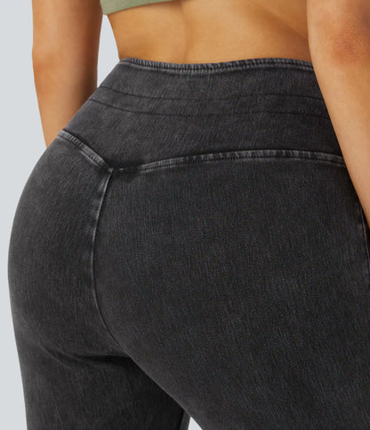Halara Flex™ High Waisted Drawstring Pocket Washed Casual Jeans